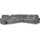  Manufacturer Color_Salt and Pepper  -- Signature Design by Ashley ModMax II Reclining Fabric 6 pc Sectional IMAGE 1