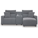  Manufacturer Color_Salt and Pepper  -- Signature Design by Ashley ModMax II Power Reclining Fabric 3 pc Sectional IMAGE 1