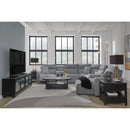  Manufacturer Color_Salt and Pepper  -- Signature Design by Ashley ModMax II Power Reclining Fabric 7 pc Sectional IMAGE 8