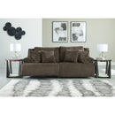 Manufacturer Color_Chocolate -- Signature Design by Ashley Top Tier Reclining Fabric Loveseat IMAGE 3
