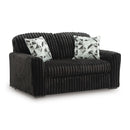  Manufacturer Color_Onyx  -- Signature Design by Ashley Midnight Madness Stationary Fabric Loveseat IMAGE 1