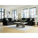  Manufacturer Color_Onyx  -- Signature Design by Ashley Midnight Madness Stationary Fabric Loveseat IMAGE 6