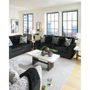  Manufacturer Color_Onyx -- Signature Design by Ashley Midnight Madness Stationary Fabric Sofa IMAGE 7