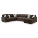  Manufacturer Color_Chocolate -- Signature Design by Ashley Midnight-Madness 98104S3 4 pc Sectional with Chaise IMAGE 1