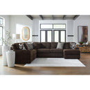  Manufacturer Color_Chocolate -- Signature Design by Ashley Midnight-Madness 98104S3 4 pc Sectional with Chaise IMAGE 3