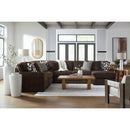  Manufacturer Color_Chocolate -- Signature Design by Ashley Midnight-Madness 98104S3 4 pc Sectional with Chaise IMAGE 5