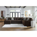  Manufacturer Color_Chocolate -- Signature Design by Ashley Midnight-Madness 98104S4 4 pc Sectional with Chaise IMAGE 3