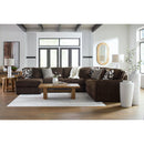 Manufacturer Color_Chocolate -- Signature Design by Ashley Midnight-Madness 98104S4 4 pc Sectional with Chaise IMAGE 4