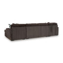 Manufacturer Color_Chocolate -- Signature Design by Ashley Midnight-Madness 98104S5 3 pc Sectional with Chaise IMAGE 2