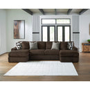  Manufacturer Color_Chocolate -- Signature Design by Ashley Midnight-Madness 98104S5 3 pc Sectional with Chaise IMAGE 3