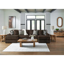  Manufacturer Color_Chocolate -- Signature Design by Ashley Midnight-Madness 98104S5 3 pc Sectional with Chaise IMAGE 4