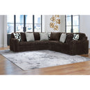  Manufacturer Color_Chocolate -- Signature Design by Ashley Midnight-Madness 98104S6 3 pc Sectional IMAGE 1