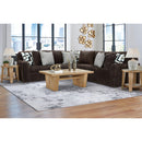  Manufacturer Color_Chocolate -- Signature Design by Ashley Midnight-Madness 98104S6 3 pc Sectional IMAGE 2
