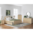  Size_Queen  -- Onita EB9632B12 Queen Panel Platform Bed with 1 Side Storage IMAGE 10