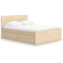  Size_Queen  -- Onita EB9632B12 Queen Panel Platform Bed with 1 Side Storage IMAGE 1