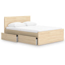  Size_Queen  -- Onita EB9632B12 Queen Panel Platform Bed with 1 Side Storage IMAGE 2