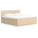  Size_Queen  -- Onita EB9632B18 Queen Panel Platform Bed with 2 Side Storage IMAGE 1