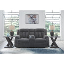  Manufacturer Color_Steel  -- Signature Design by Ashley Observation Power Reclining Fabric Loveseat with Console IMAGE 5
