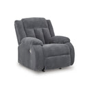  Manufacturer Color_Steel  -- Signature Design by Ashley Observation Power Rocker Fabric Recliner IMAGE 1