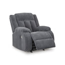  Manufacturer Color_Steel  -- Signature Design by Ashley Observation Power Rocker Fabric Recliner IMAGE 2