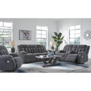 Manufacturer Color_Steel  -- Signature Design by Ashley Observation Power Reclining Fabric Sofa IMAGE 9
