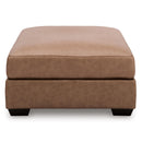  Manufacturer Color_Caramel -- Signature Design by Ashley WillowBend Leather Look Ottoman IMAGE 2