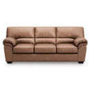  Manufacturer Color_Caramel -- Signature Design by Ashley WillowBend Stationary Leather Look Sofa IMAGE 2