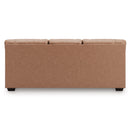  Manufacturer Color_Caramel -- Signature Design by Ashley WillowBend Stationary Leather Look Sofa IMAGE 4