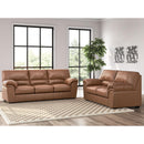  Manufacturer Color_Caramel -- Signature Design by Ashley WillowBend Stationary Leather Look Sofa IMAGE 6