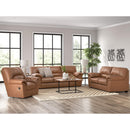  Manufacturer Color_Caramel -- Signature Design by Ashley WillowBend Stationary Leather Look Sofa IMAGE 9