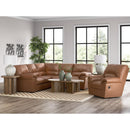  Manufacturer Color_Caramel  -- WillowBend Leather Look 2 pc Sectional IMAGE 4