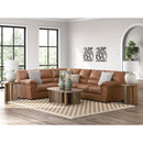  Manufacturer Color_Caramel -- Signature Design by Ashley WillowBend Leather Look 3 pc Sectional IMAGE 4