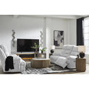 Manufacturer Color_Alloy  -- Signature Design by Ashley Falls Power Reclining Fabric Loveseat with Console IMAGE 14