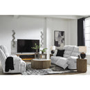  Manufacturer Color_Alloy  -- Signature Design by Ashley Falls Power Reclining Fabric Loveseat with Console IMAGE 15