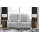  Manufacturer Color_Alloy  -- Signature Design by Ashley Falls Power Reclining Fabric Loveseat with Console IMAGE 5