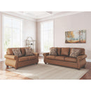  Manufacturer Color_Earth  -- Signature Design by Ashley Chasemore Stationary Leather Look Loveseat IMAGE 6