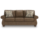  Manufacturer Color_Earth  -- Signature Design by Ashley Chasemore Stationary Leather Look Sofa IMAGE 2