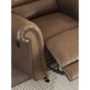  Manufacturer Color_Earth  -- Signature Design by Ashley Chasemore Swivel Glider Leather Look Recliner IMAGE 9