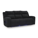  Manufacturer Color_Black  -- Signature Design by Ashley Forest Lake Power Reclining Fabric Sofa IMAGE 1