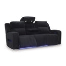  Manufacturer Color_Black  -- Signature Design by Ashley Forest Lake Power Reclining Fabric Sofa IMAGE 2