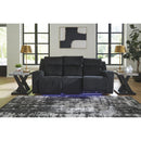  Manufacturer Color_Black  -- Signature Design by Ashley Forest Lake Power Reclining Fabric Sofa IMAGE 5