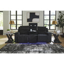 Manufacturer Color_Black  -- Signature Design by Ashley Forest Lake Power Reclining Fabric Sofa IMAGE 6