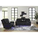  Manufacturer Color_Black  -- Signature Design by Ashley Forest Lake Power Reclining Fabric Loveseat with Console IMAGE 11