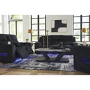  Manufacturer Color_Black  -- Signature Design by Ashley Forest Lake Power Reclining Fabric Loveseat with Console IMAGE 12