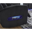  Manufacturer Color_Black  -- Signature Design by Ashley Forest Lake Power Reclining Fabric Loveseat with Console IMAGE 8