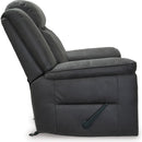  Manufacturer Color_Shadow  -- Signature Design by Ashley Status Check Rocker Leather Look Recliner IMAGE 4