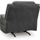  Manufacturer Color_Shadow  -- Signature Design by Ashley Status Check Rocker Leather Look Recliner IMAGE 5