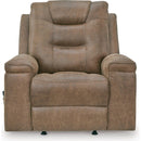  Manufacturer Color_Earth  -- Signature Design by Ashley Stockworth Rocker Leather Look Recliner IMAGE 3