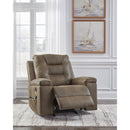  Manufacturer Color_Earth  -- Signature Design by Ashley Stockworth Rocker Leather Look Recliner IMAGE 7
