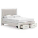  Size_Queen  -- Zuraleus Upholstered Panel Bed with Storage IMAGE 2